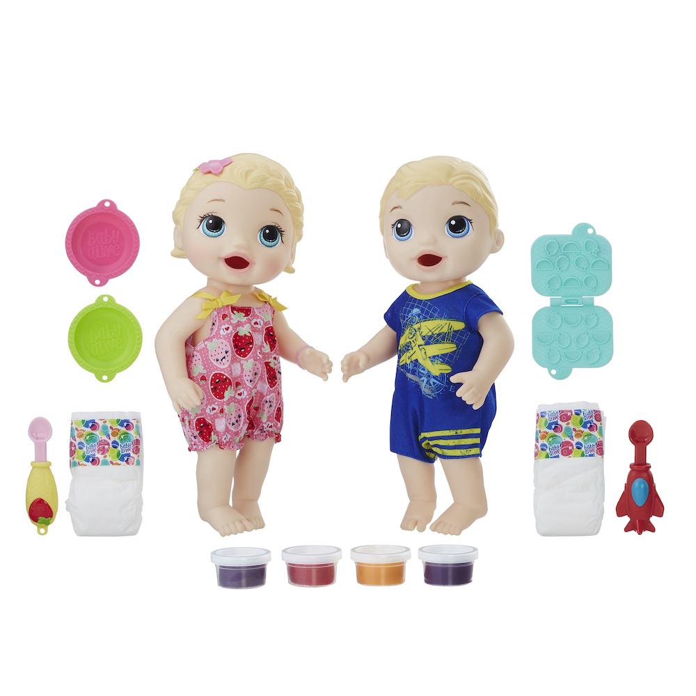 Baby Alive Snackin Twins Luke And Lily Blonde Baby Dolls Buy Online