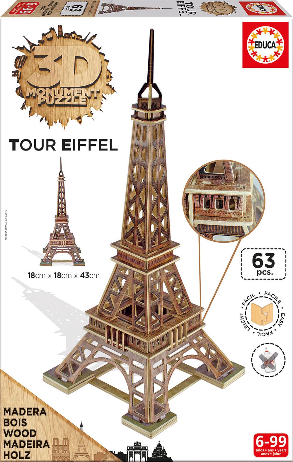 Educa 3D Monument Puzzle Tour Eiffel Buy Online At The Nile