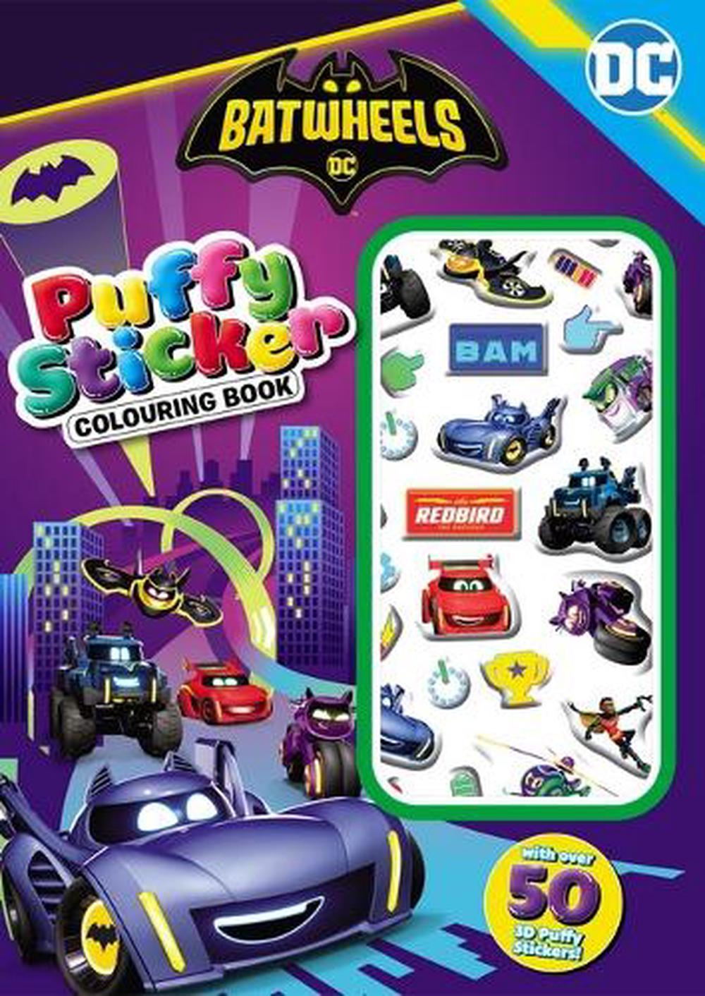 Batwheels Puffy Sticker Colouring Book Warner Bros Paperback