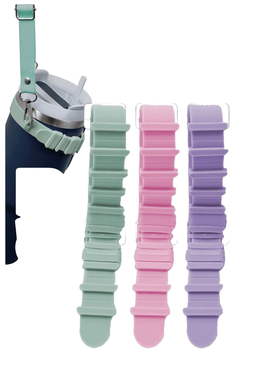 Joie Groovy Tumbler Silicone Straps (Blue/yellow/brown) - 16x9.5x4cm by Joie - ISBN: 0067742972910