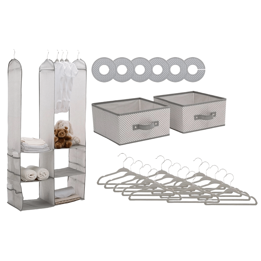 Delta Children Nursery Storage Set, 24 Piece (Cool Grey) by Delta Children - ISBN: 0080213080259
