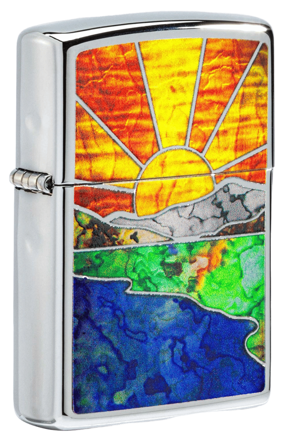Zippo High Polished Chrome Sunset Lighter by Zippo - ISBN: 0191693709476