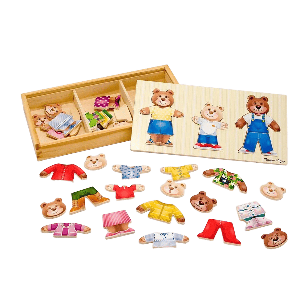 Melissa & Doug Wooden Bear Family Dress Up, 45pc by Melissa & Doug - ISBN: 0681147005914