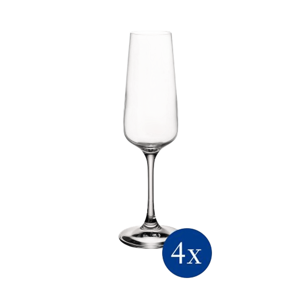 Villeroy & Boch Ovid Champagne Flute Set, 4 Pieces (Clear) by Villeroy & Boch - ISBN: 4003686285460