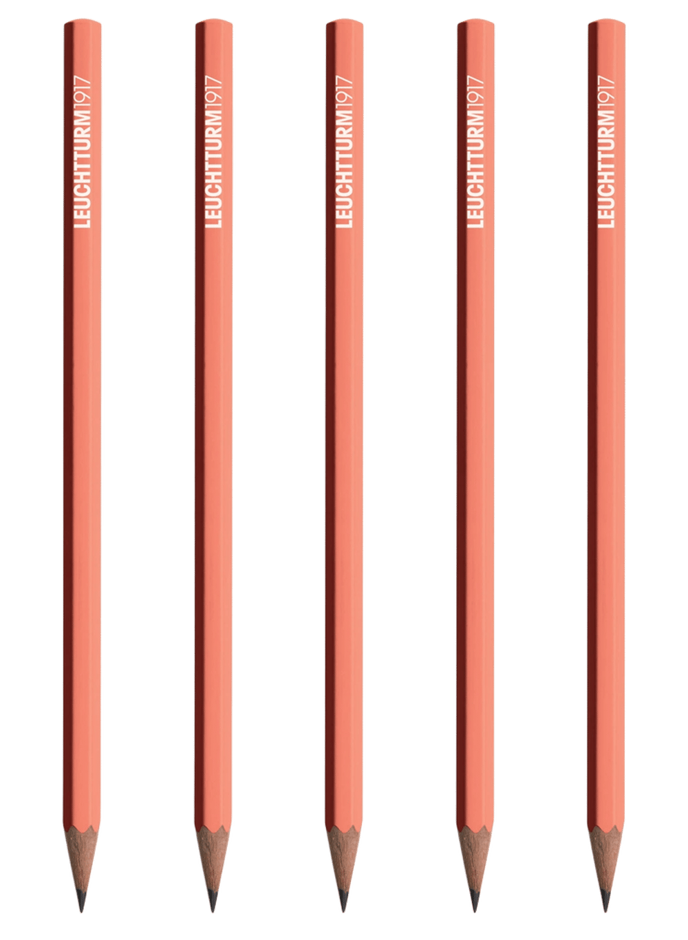 Leuchtturm1917 Pencils HB, Pack of 5 (Bellini) - 18cm by Leuchtturm1917 - ISBN: 4004117575488