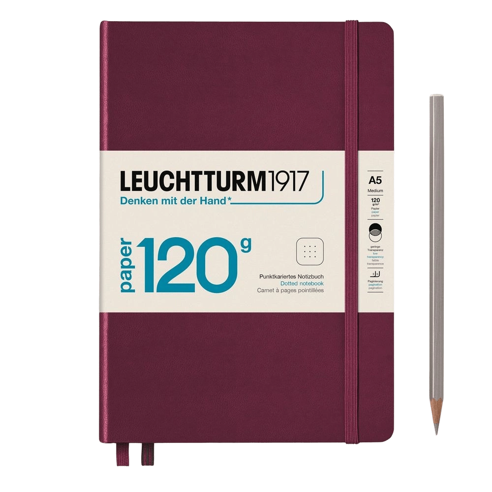 Leuchtturm1917 120g Edition Dotted Notebook (Port Red) - A5 Medium by Leuchtturm1917 - ISBN: 4004117589171