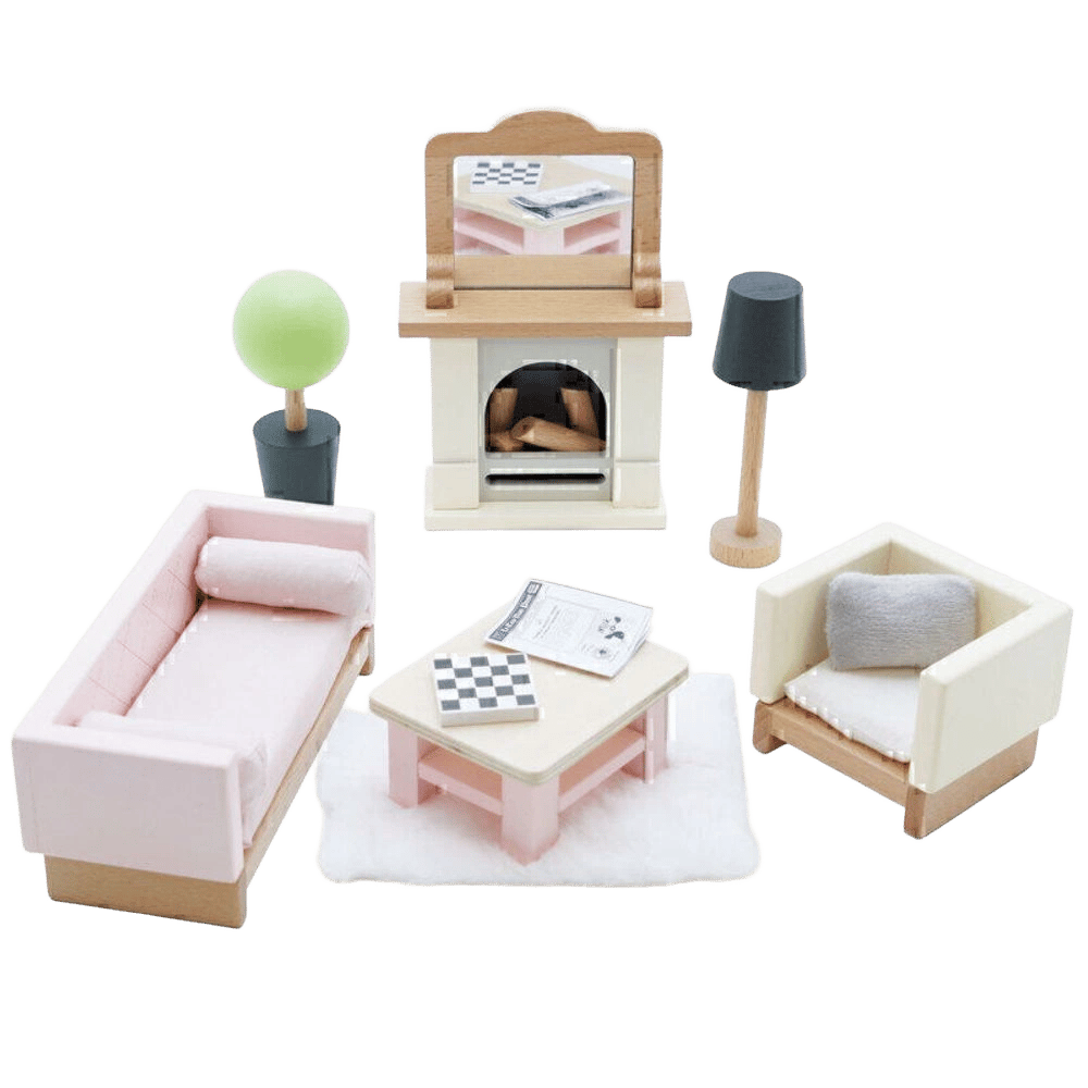 Le Toy Van Wooden Dolls House Sitting Room, 19 Pieces by Le Toy Van - ISBN: 5060023410588