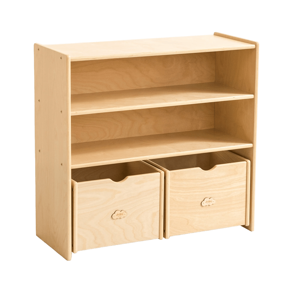 Jooyes Kids 2 Shelf Storage Cabinet with Pull Out Drawers - H76cm by Jooyes - ISBN: 6970376932264