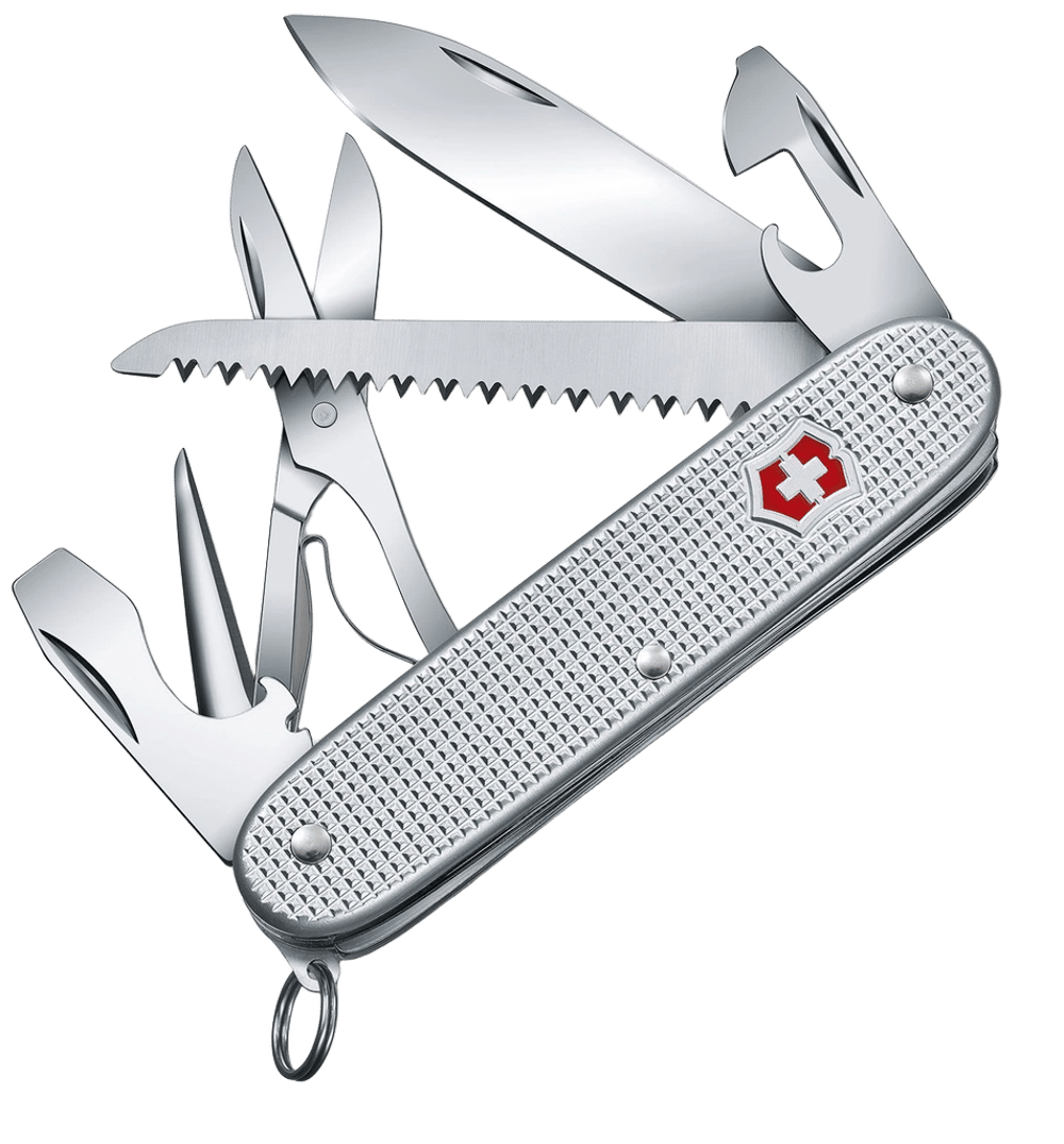 Victorinox Farmer X Alox Multitool Pocket Knife (Silver) - 93mm by Victorinox - ISBN: 7611160126801