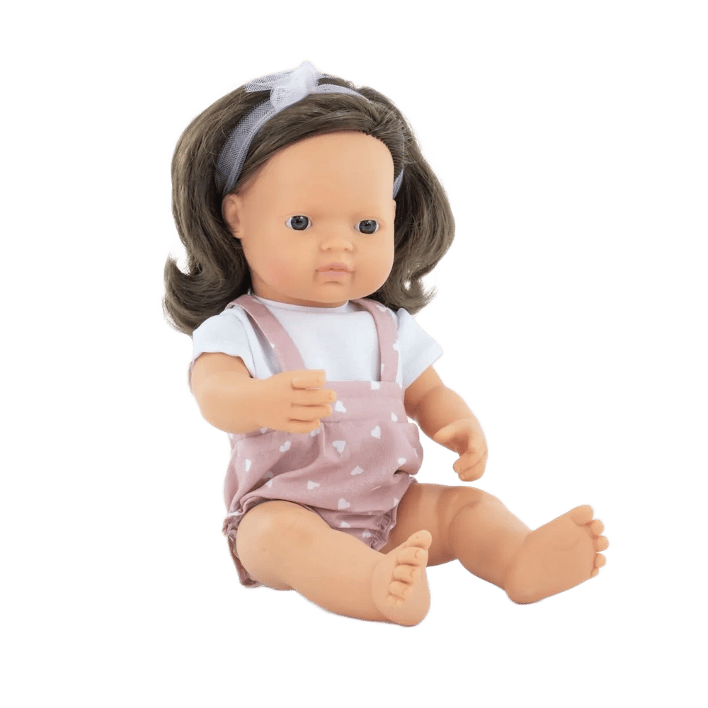 Miniland My Friends & Me Baby Doll Brown Hair Girl - 38cm by Miniland - ISBN: 8413082332112