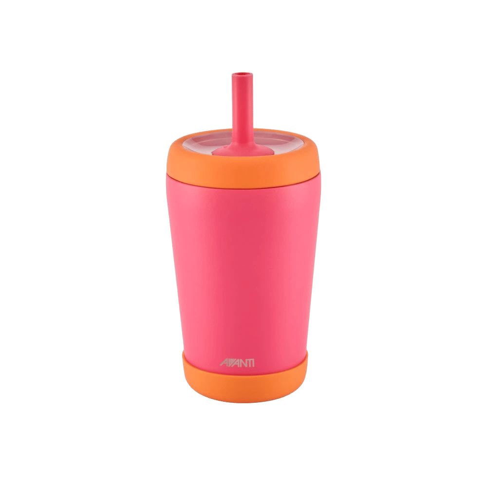 Avanti YumYum Insulated Tumbler with Silicone Straw and Bumper (Watermelon/Orange) - 350mL by Avanti - ISBN: 9313803145122