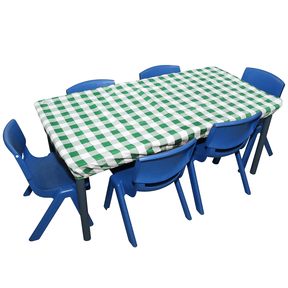 Silly Billyz Rectangle Gingham Tablecloth with PRF (Green) by Silly Billyz - ISBN: 9315455032546