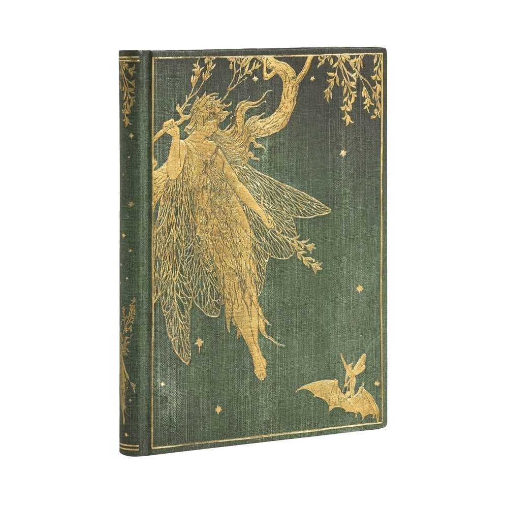 Paperblanks Olive Fairy Midi Unlined Hardcover Journal (Elastic Band Closure) by Paperblanks - ISBN: 9781439765067