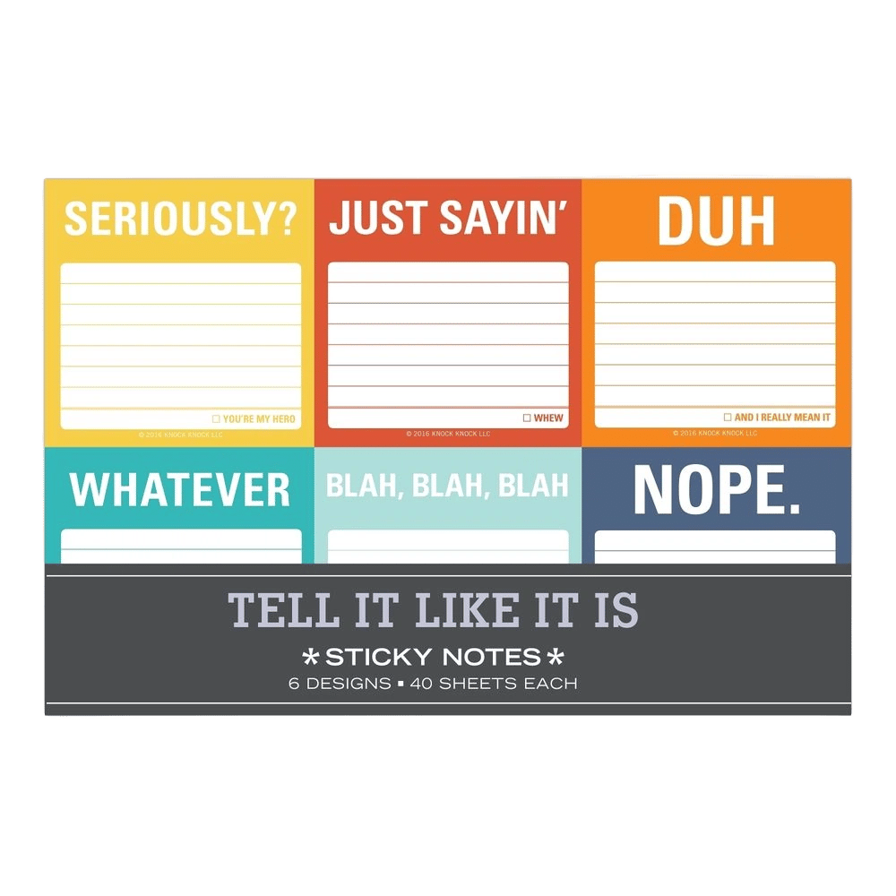 Knock Knock Tell It Like It Is Sticky Note Packet by Knock Knock - ISBN: 9781601069078