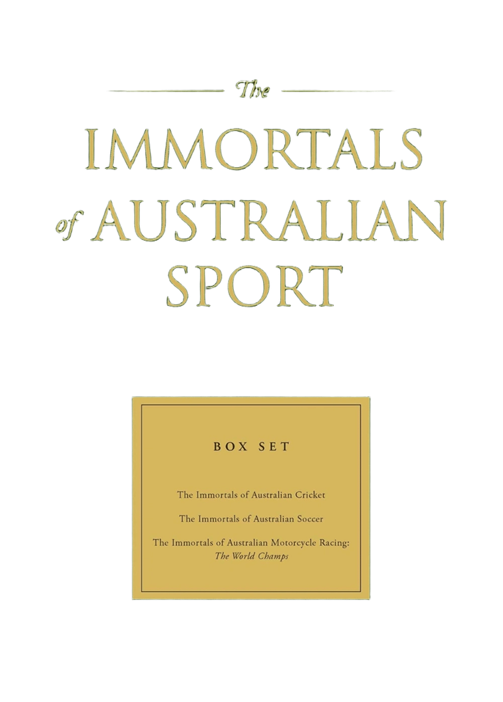 The Immortals of Australian Sport Box Set by Darryl Flack - ISBN: 9781922468604