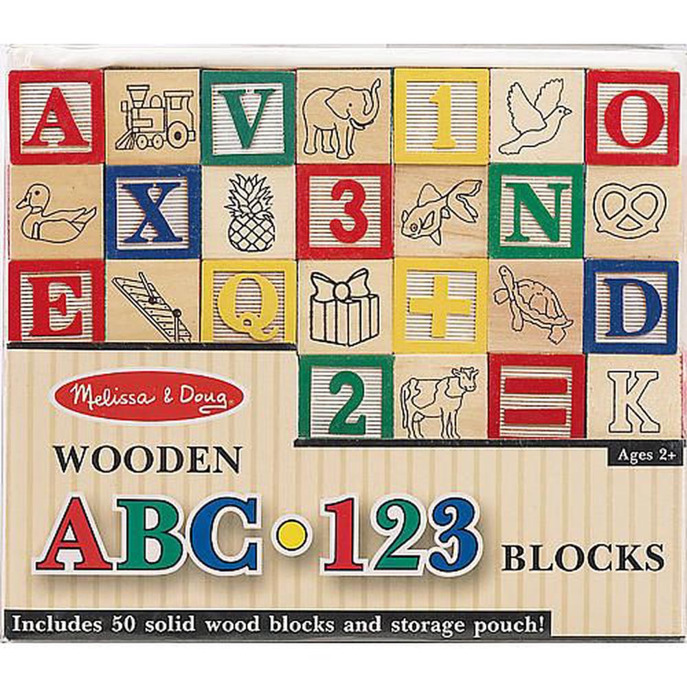 Melissa and doug sales wooden alphabet blocks