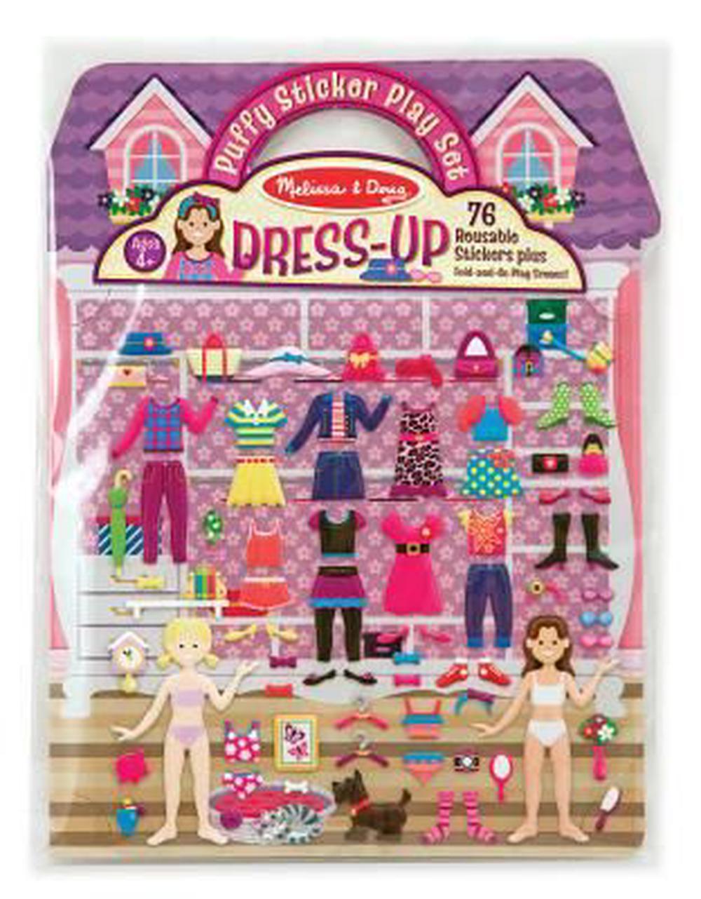 Melissa & Doug Reusable Puffy Sticker Play Set - Dress-Up, 0000772021951
