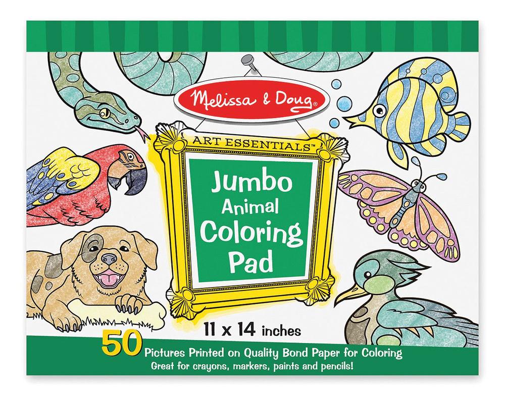 Melissa & Doug Jumbo Colouring Pad - Animals, 0000772042000