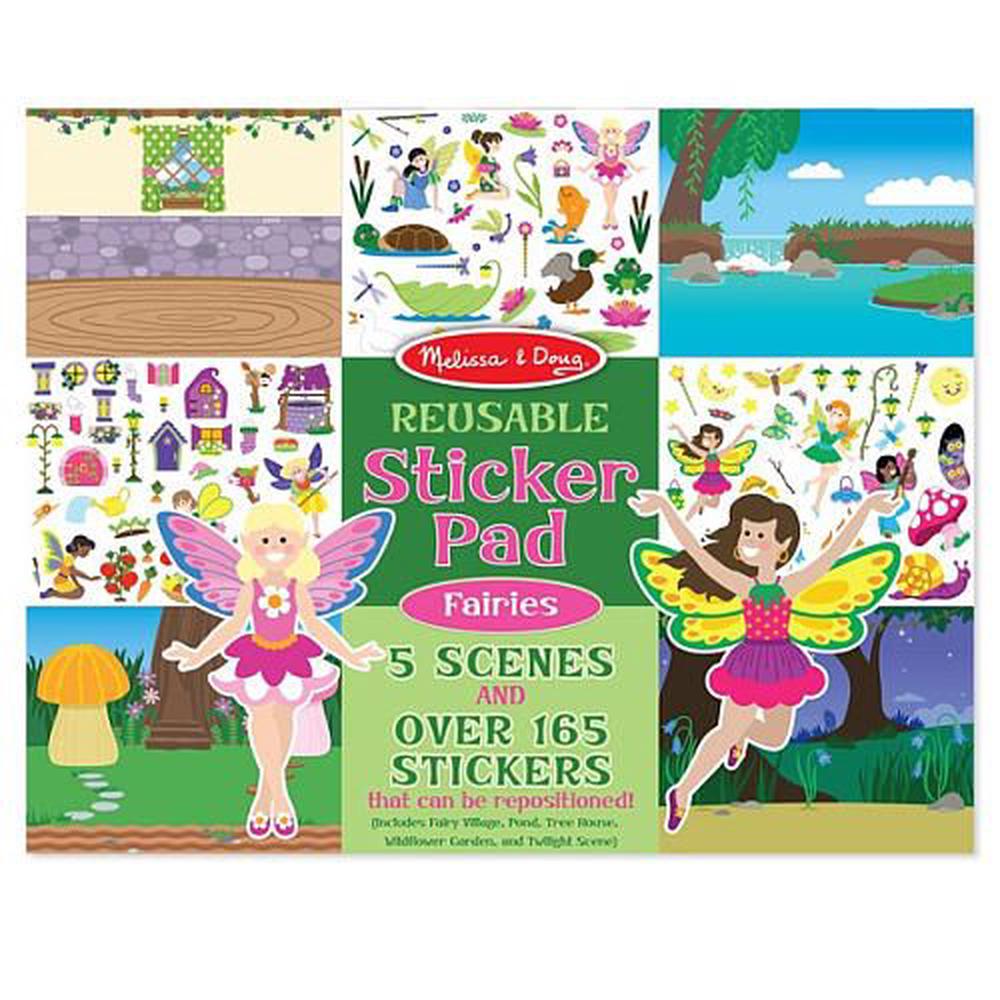 Melissa & Doug Reusable Sticker Pad - Fairies, 0000772086035