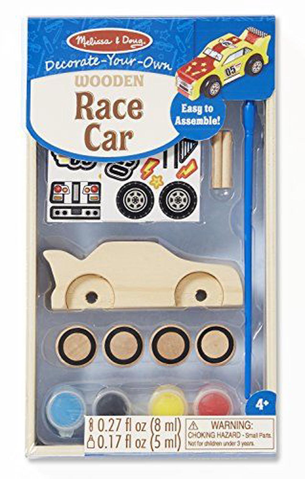 Decorate-Your-Own Wooden Race Car Craft Kit, 0000772088299