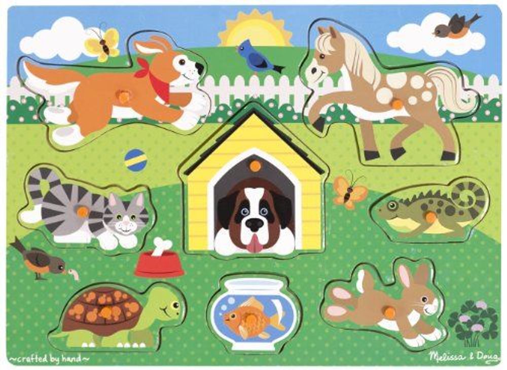 Melissa & Doug Pets Wooden Peg Puzzle (8 pcs) by Melissa & Doug - ISBN: 0000772090537