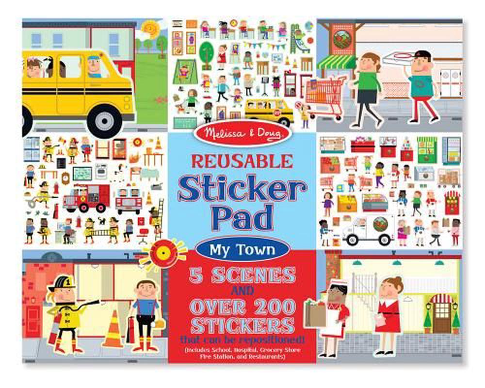 Reusable Sticker Pad - My Town, 0000772091145