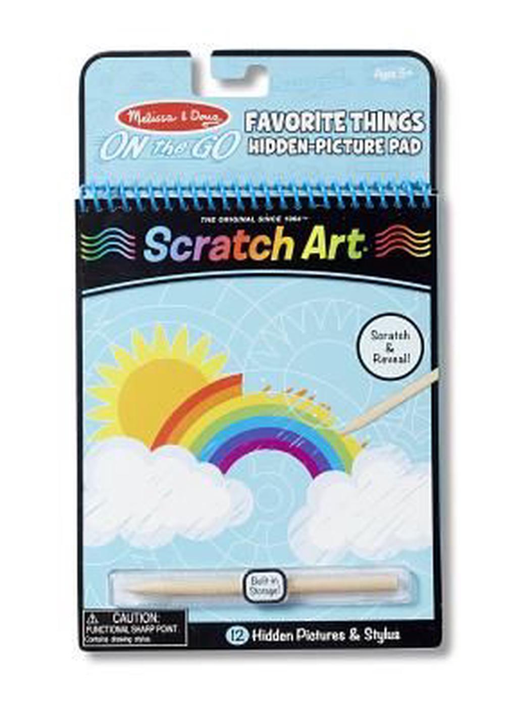 Melissa Doug On the Go Scratch Art Hidden-Picture Pad Favorite