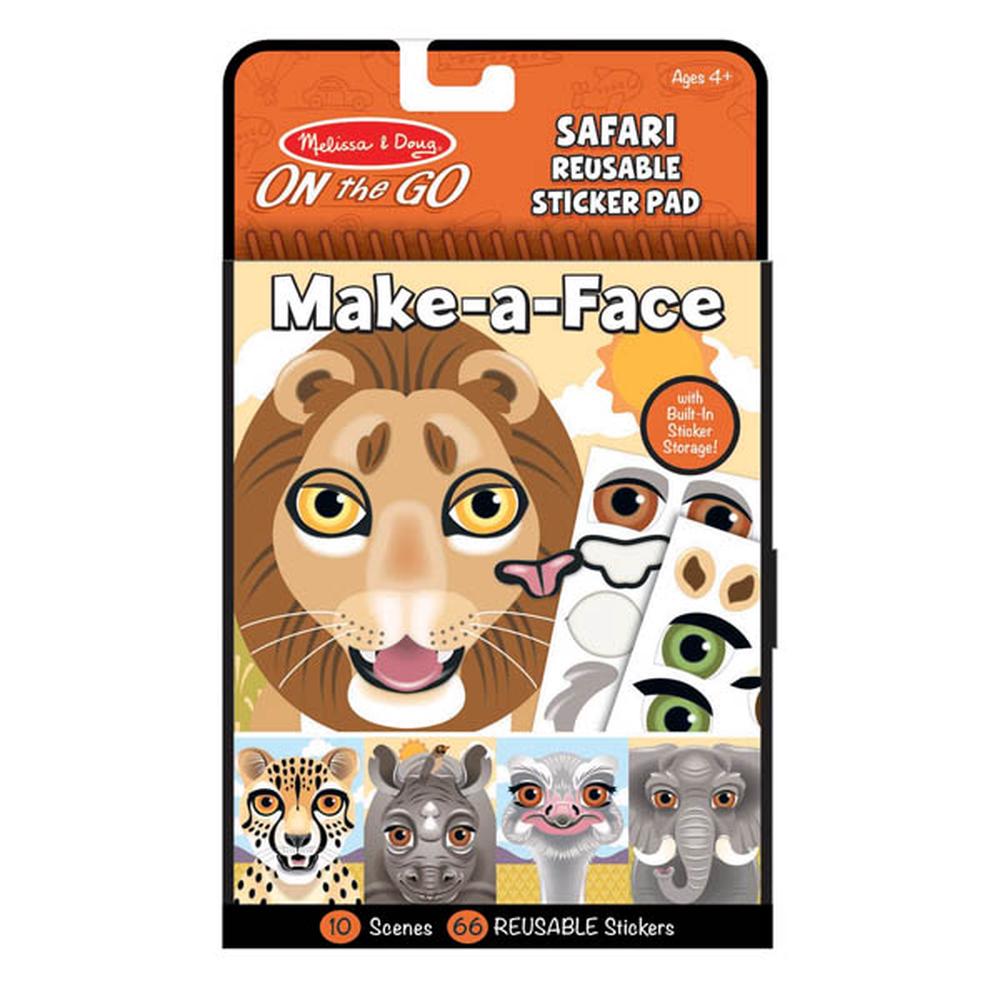 Melissa & Doug On The Go - Reusable Stickers (Safari), 0000772305105