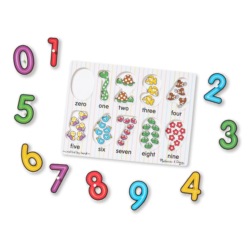 Melissa & Doug See-Inside Numbers Peg Puzzle, 0000772501262