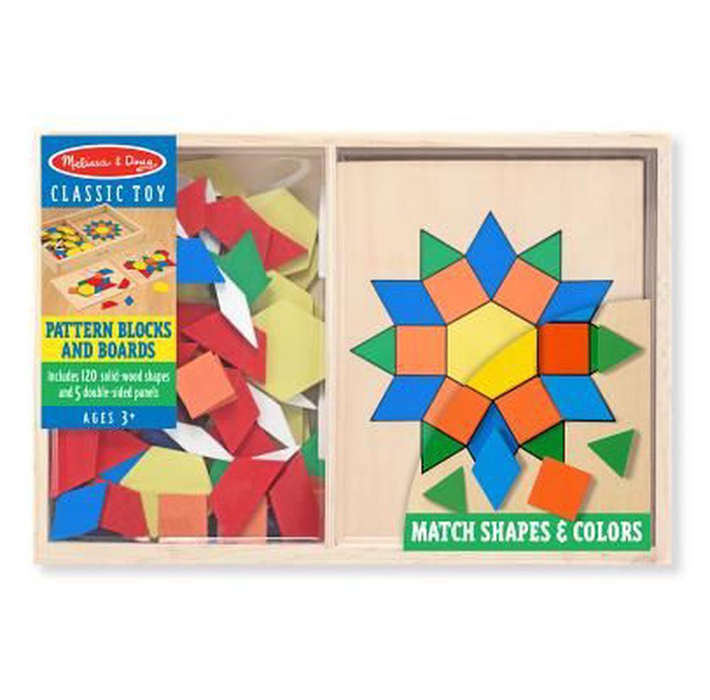 Melissa & Doug Pattern Blocks and Boards Set, 0000772900294