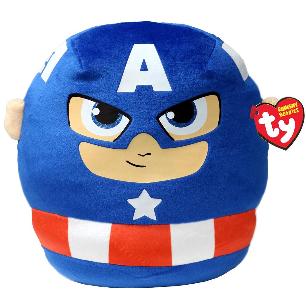 Marvel Captain America Squishy Beanie - 35cm, 0008421393558