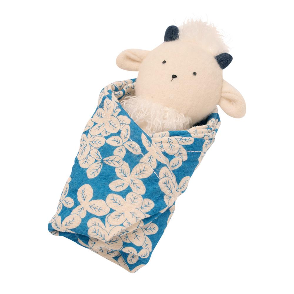 Manhattan Goat Burp Cloth and Rattle Plush Toy, 0011964507399