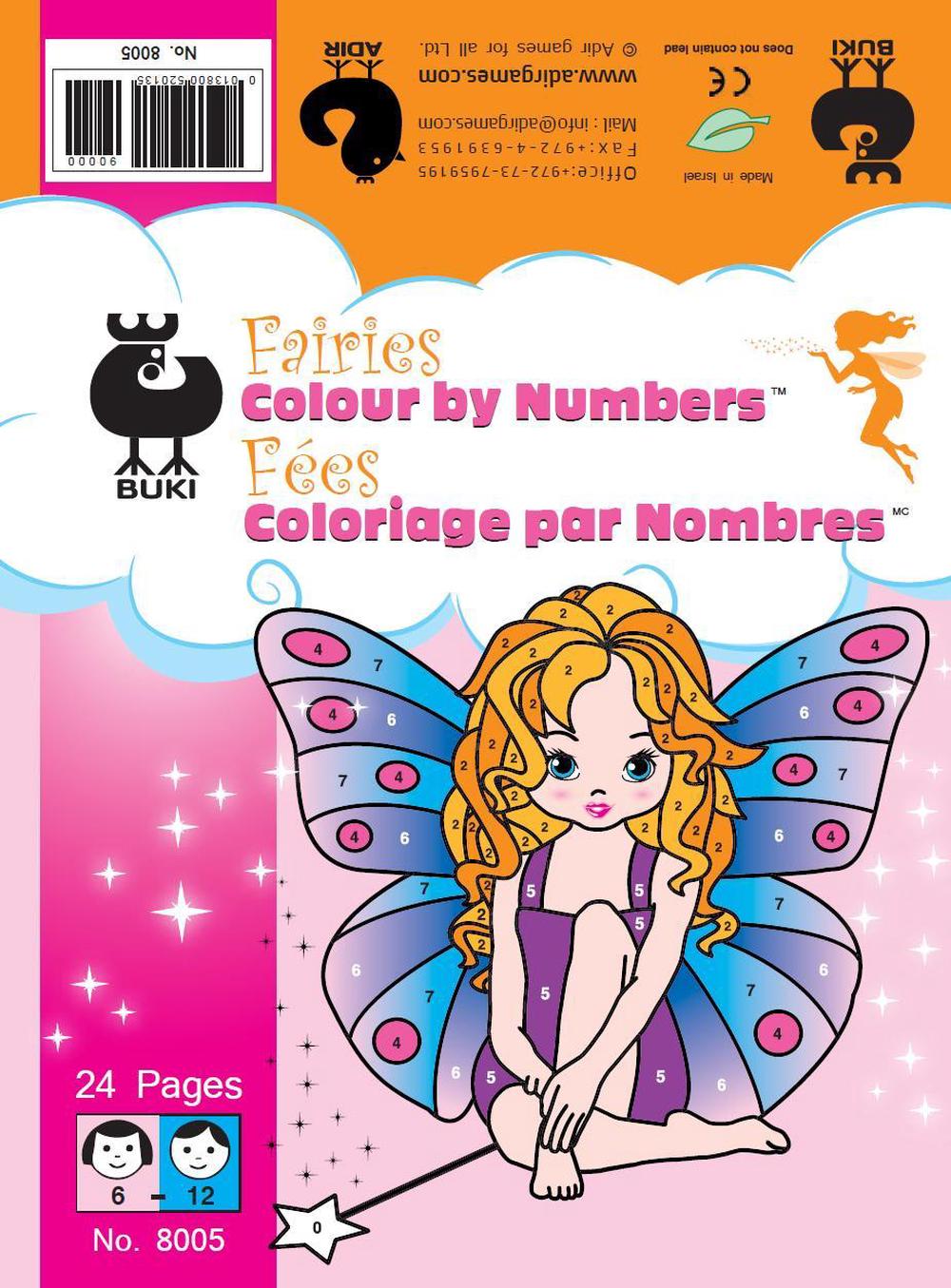 Buki Toys Buki Fairies - Colour by Numbers - Mini, 0013800520135
