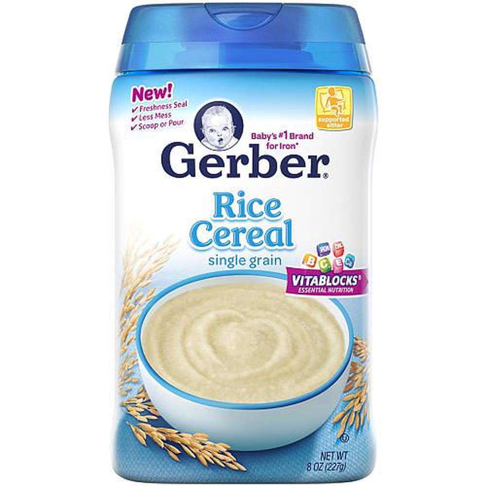 gerber rice single grain cereal