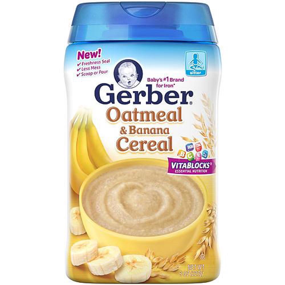 gerber oatmeal and banana cereal