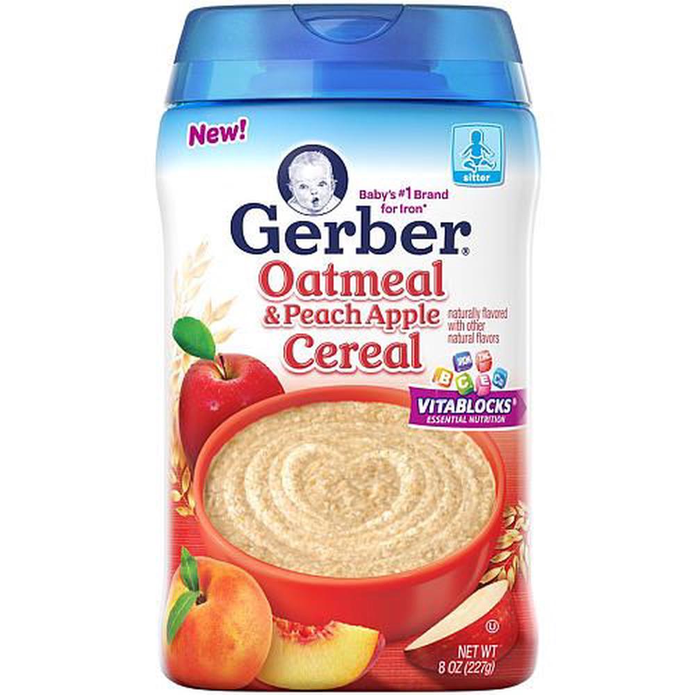 gerber oatmeal peach apple