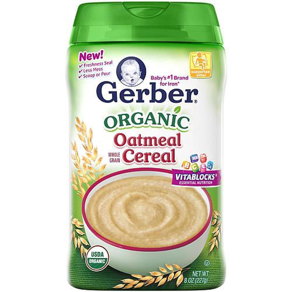 gerber organic oatmeal cereal