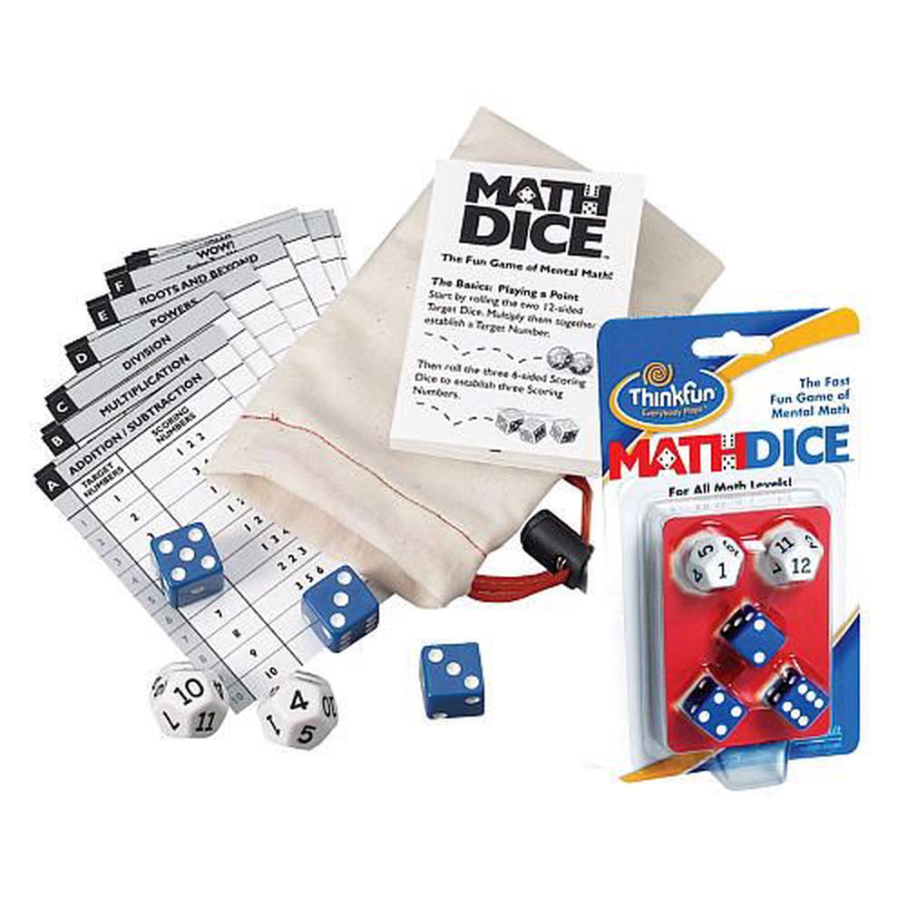 ThinkFun Math Dice, 0019275015107