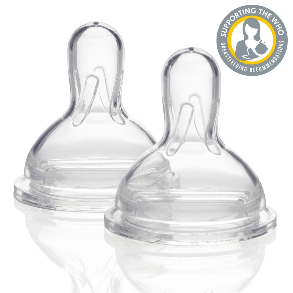 Medela Wide Base Bottle Nipple, Medium Flow, BPA Free Silicone, 87134, 3  Pack 