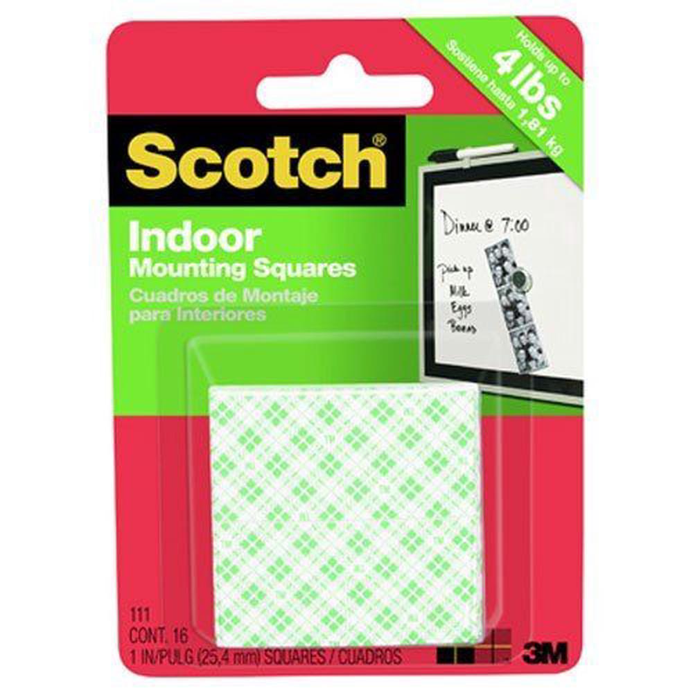 3M Scotch 111 Heavy Duty 1Inch Mounting Squares, 16Squares Buy