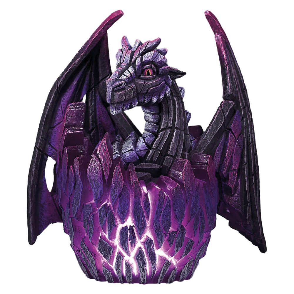 Lit Dragon Egg Statue (Purple), 0028399422814