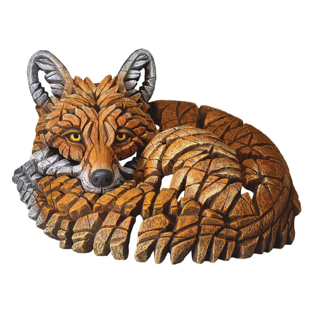 Edge Sculpture Curled Up Fox Figure, 0028399454747