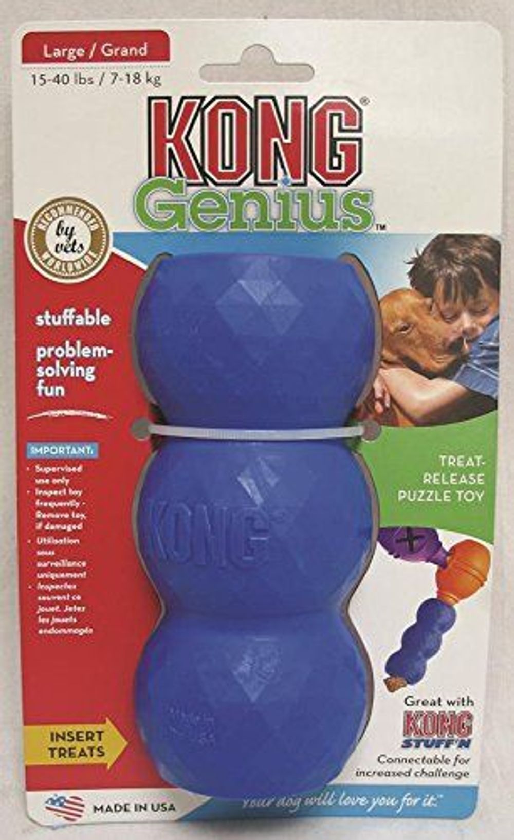 KONG Genius Mike Dog Toy, Large (Colors Vary) by KONG - ISBN: 0035585110172