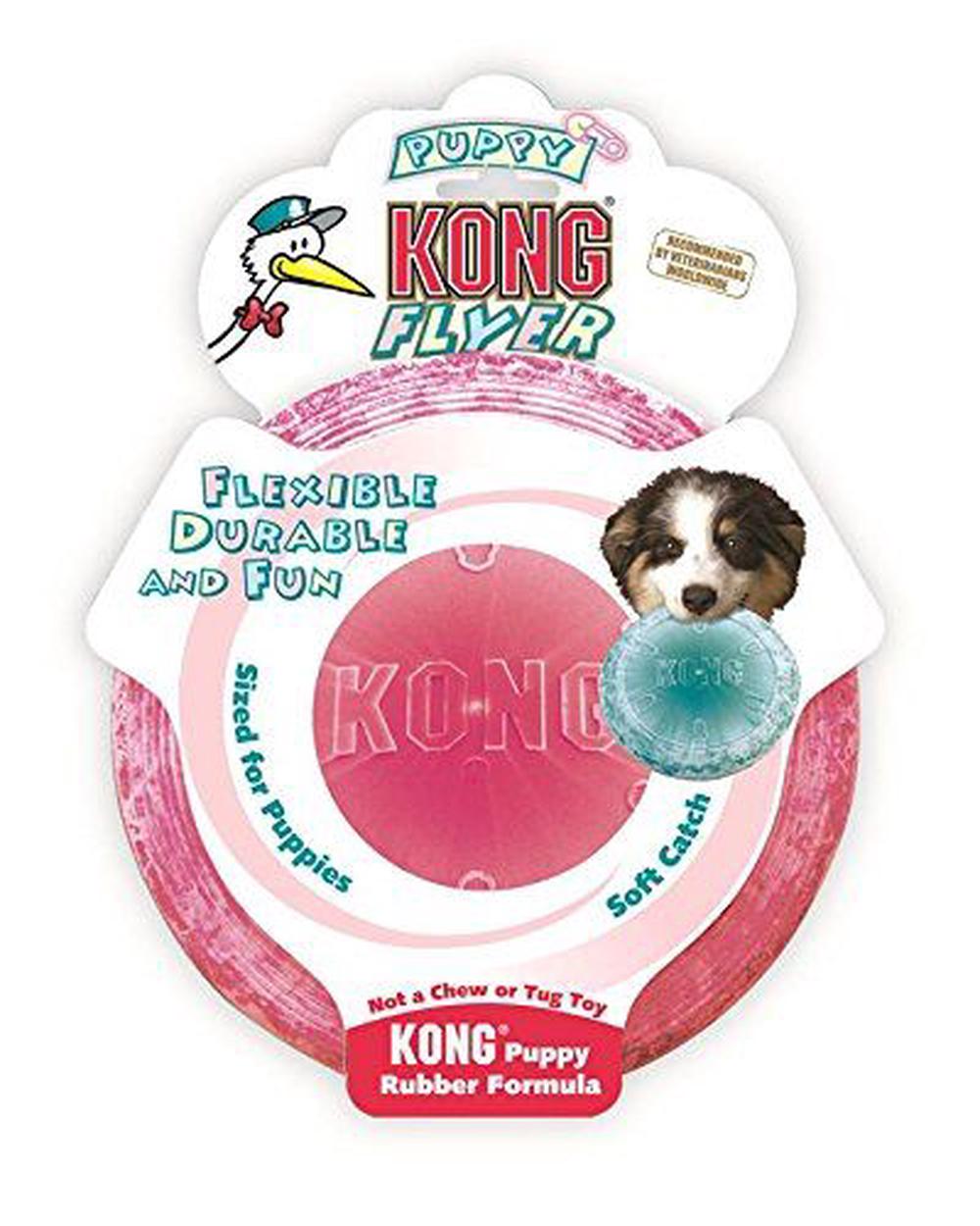 KONG Puppy Flyer Dog Toy, Colors May Vary, 0035585131160