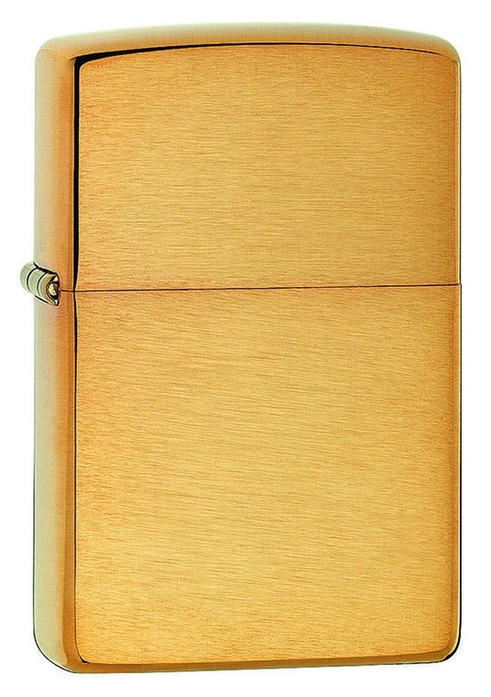Zippo Brushed Brass Finish Lighter (Gold), 0041689107802