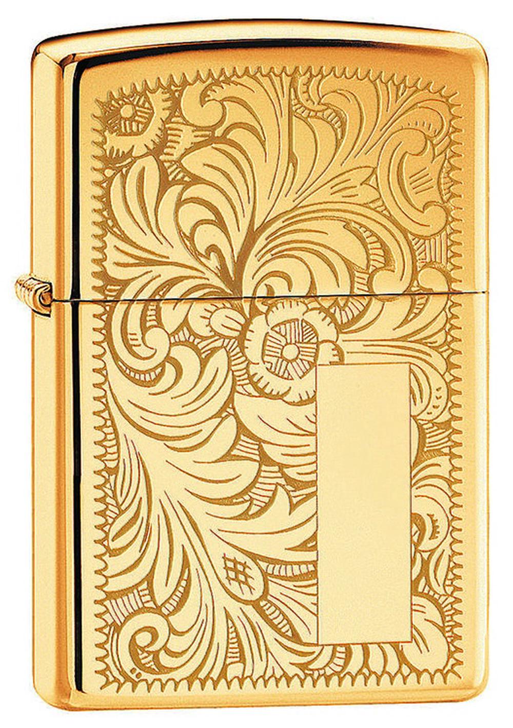 Zippo Venetian High Polish Brass Lighter, 0041689108403