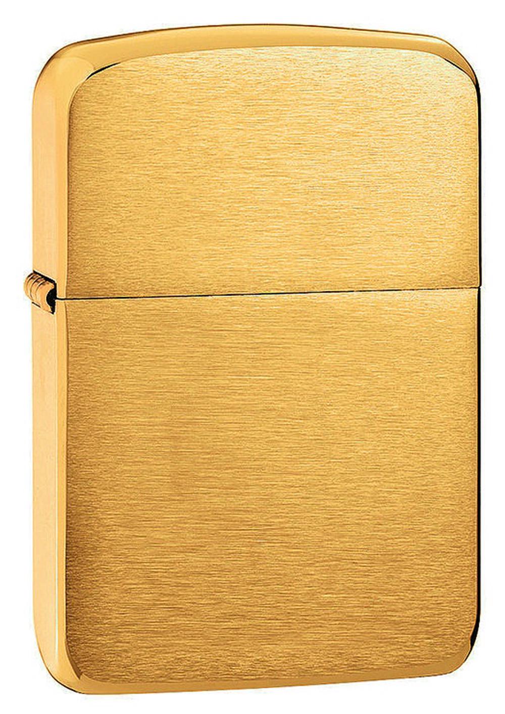 Zippo Brushed Brass Finish Lighter (1941 Replica), 0041689110345