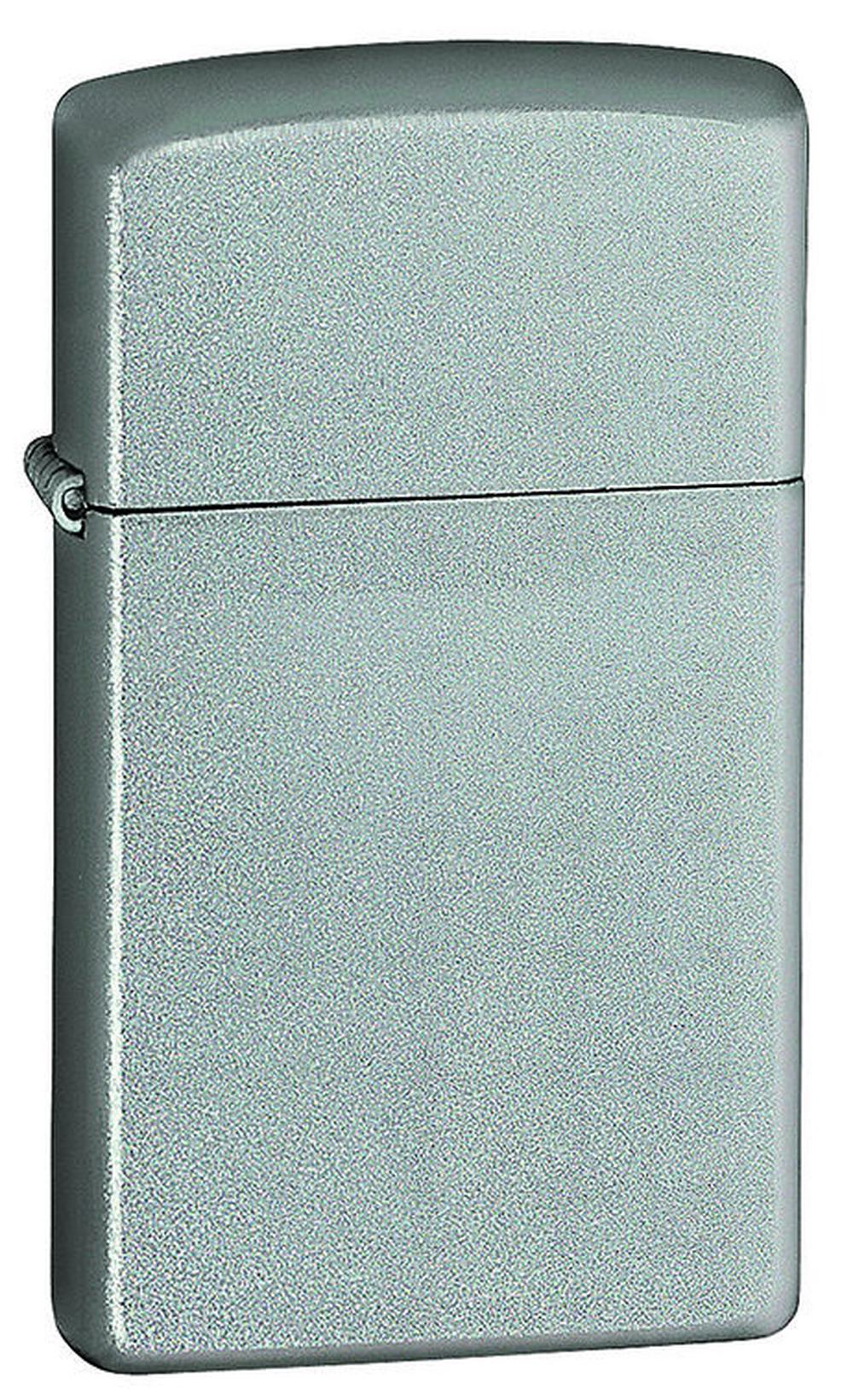 Zippo Satin Chrome Finish Slim Lighter, 0041689130657