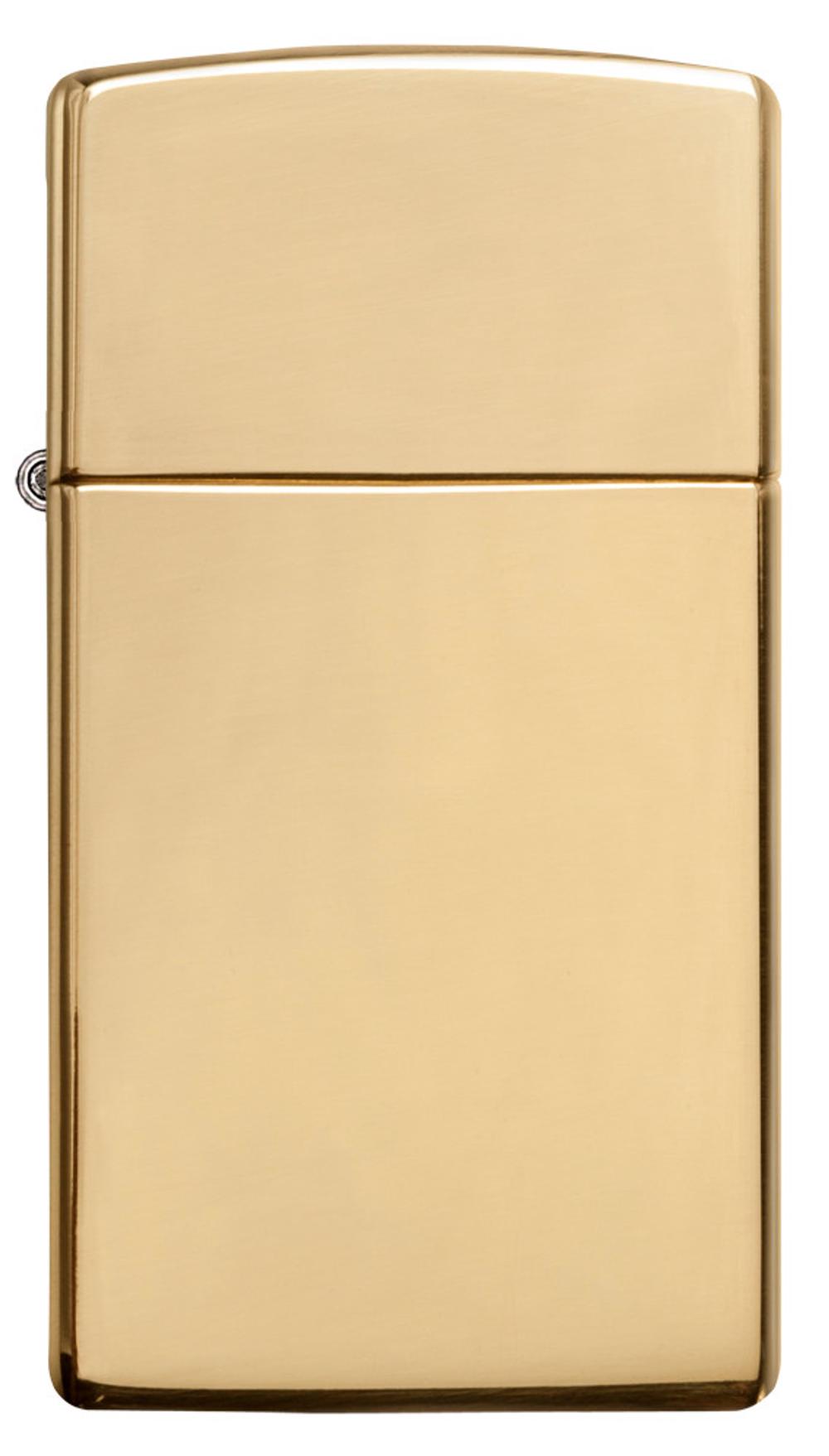 Zippo Slim High Polished Brass Lighter, 0041689132903