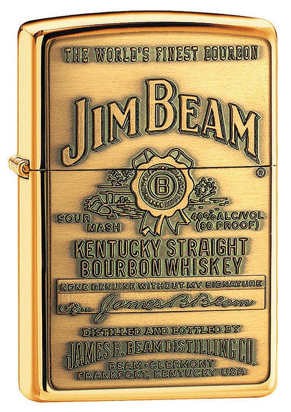 High Polish Brass Lighter (Jim Beam), 0041689169299